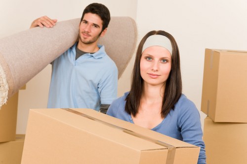 Packing and loading furniture for a home move