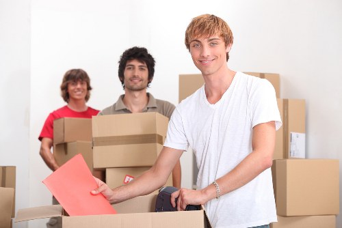 Packing and loading items into a van for a Goodmayes move