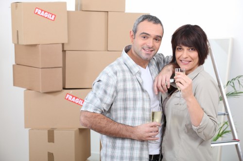 Furniture loading into a removal van for a Goodmayes move
